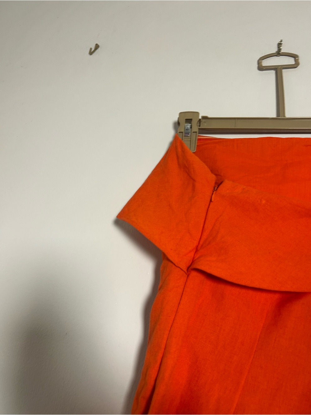 Strapless Orange Ruffle Mini Dress - Picture 5 of 5